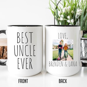 Best Uncle Ever Mug, Personalized Photo Mug For Uncle, Mug With Kids Picture, Birthday Gift For Uncle, Custom Uncle Gift Ideas