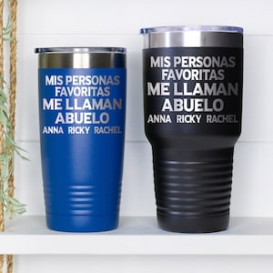 Abuelo Tumbler, Personalized Gift For Grandpa, Best Abuelo Ever Tumbler, Grandpa With Grandkids Cup, Abuelo Spanish, Grandfather Gift