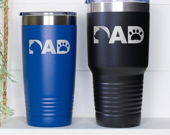 Cat Dad Tumbler, Best Cat Dad Ever, Cat Dad Gift, Gift For Men, Funny Cat Lover, Cat Daddy Cup
