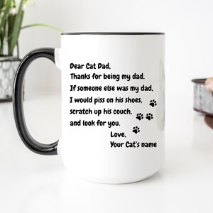 Cat Dad Mug, Gift For Cat Lovers, Personalized Cat Mug, Cat Dad Gift, Best Cat Dad Ever, Cat Gift For Men, Cat Father Mug