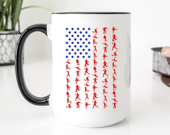 Soccer American Flag Mug, Soccer Gift For Boys, Soccer Mug For Girls, Soccer Team Gift, Soccer Player Gift, Mug For Soccer Lover
