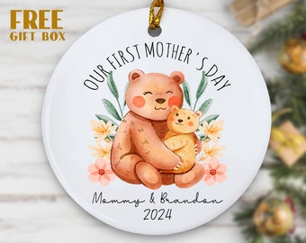 First Mothers Day Ornament, Bear And Cub Ornament, 1st Mother's Day Gift, Gift For New Mom, First Time Mommy, Mom Keepsake, Mommy And Me