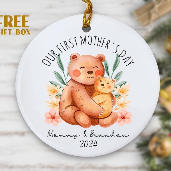 First Mothers Day Ornament, Bear And Cub Ornament, 1st Mother's Day Gift, Gift For New Mom, First Time Mommy, Mom Keepsake, Mommy And Me