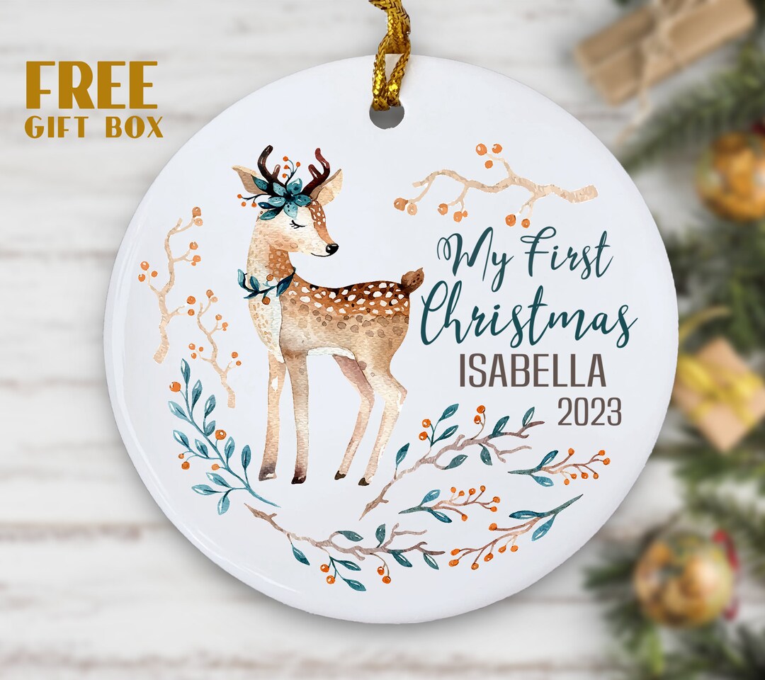 My First Christmas Ornament, Baby's First Christmas, Personalized — free download