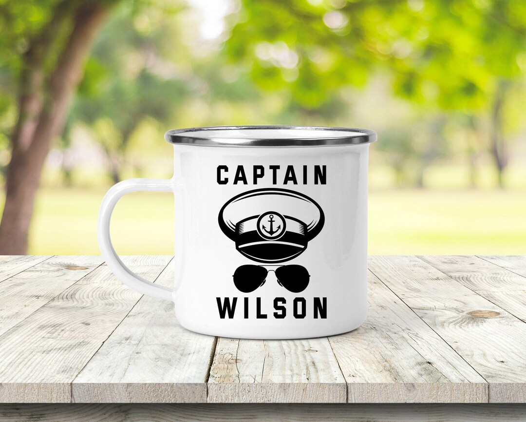Boat Captain Enamel Mug, Captain of the Ship, Personalized Captain Mug ...