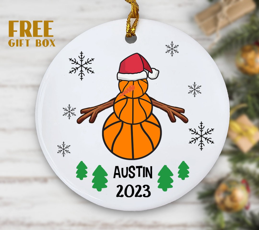 Basketball Ornament, Personalized Basketball Player, Christmas Ornament ...