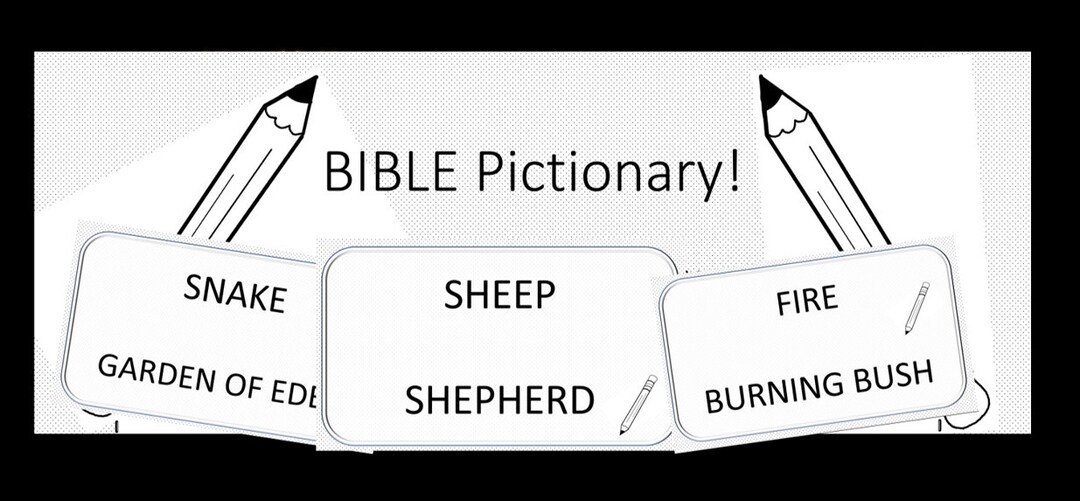 Bible Pictionary for All Ages With Easy and Hard Cards Etsy
