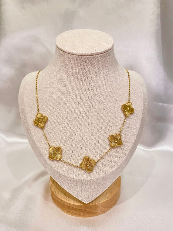 Clover Bracelet Clover Necklace 5 Motifs Gold Black and 
