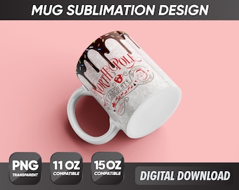 Hot Chocolate Mug Png, North Pole Mug Png, Christmas Mug Png, 11oz & 15oz Mug Sublimation Designs, Coffee Mug Png, Mug Template, Png 300dpi