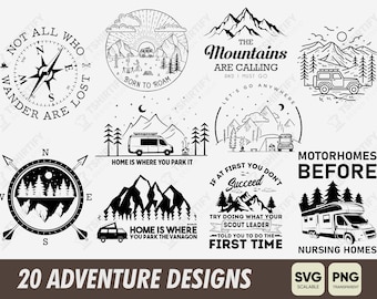 Adventure Svg, Travel Svg, Explore Svg, Hiking Svg, Camping Life Svg, Outdoor Svg, Mountain Svg, Wanderlust Svg, Digital Download