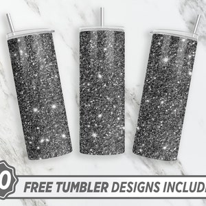 Gris Glitter Tumbler Png, 20 Oz Skinny Tumbler Design, Sublimation Tumbler Designs, Tumbler Wrap Png, Straight&Tapered Digital Download