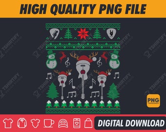 Ugly Christmas Sweater Png, Ugly Acoustic Guitar, Ugly Sweater Png, Christmas Ugly Sweat, Ugly Sweater Designs, Digital Download
