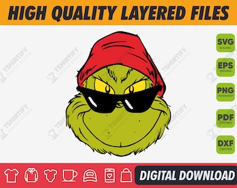 Grinch christmas svg, png, pdf, eps, dxf, svg files for cricut, cricut svg, grinch svg cricut, digital download #9