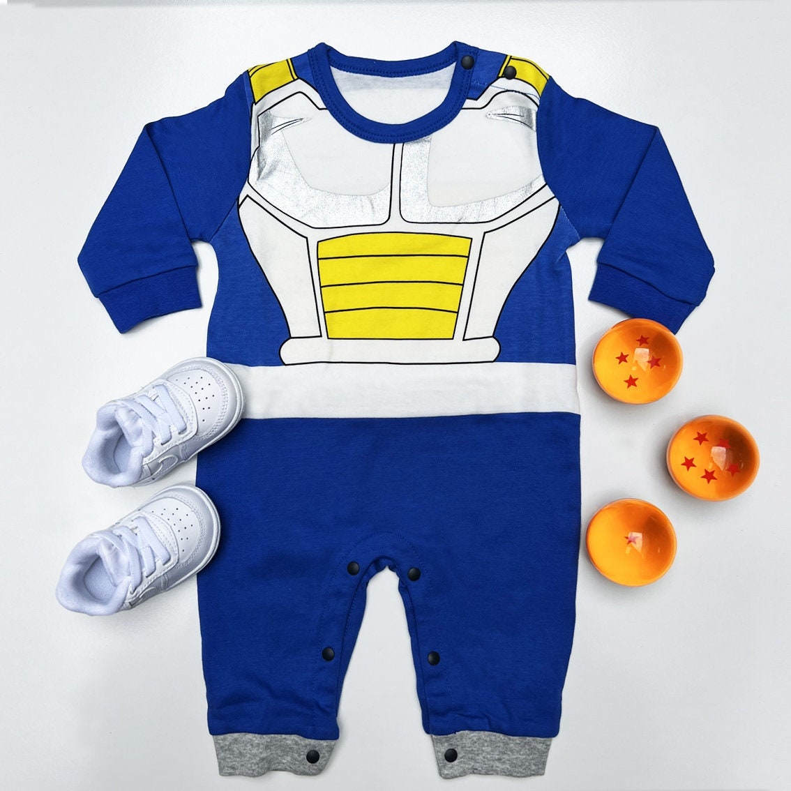 Dragon Ball Son Goku Vegeta Suit Cosplay Costume Party Jumpsuit Fitted  Bambini Clothes-r