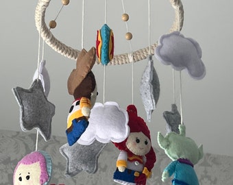 Handmade felt baby mobile Inspired by Toy Story
