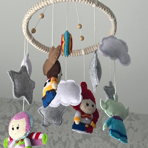 Handmade felt baby mobile Inspired by Toy Story