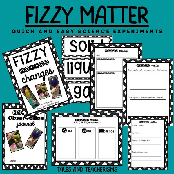 Quick and Easy Science Experiment: Fizzy Matter, A Liquid and Gas Activity