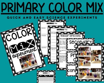Quick and Easy Science Experiment: Primary Color Mixing (STEM for Primary Kids!)
