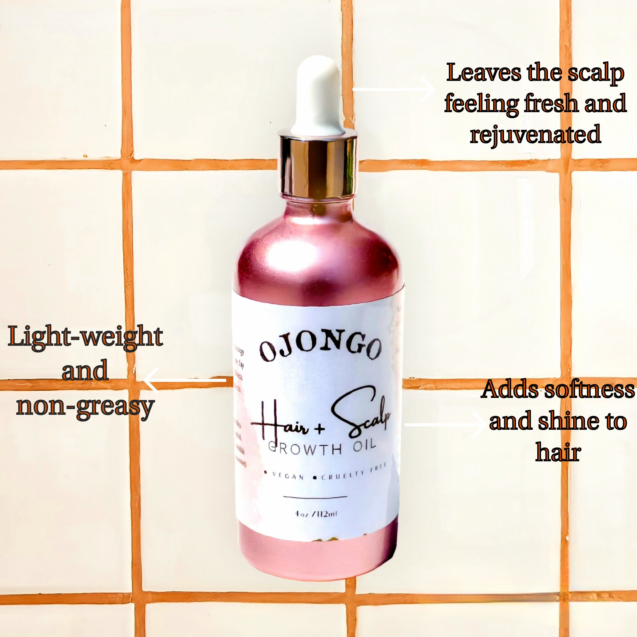 Ojongo Lightweight, Nongreasy Hair and Scalp Growth Oil Treatment With