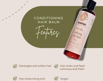 Balsamo per capelli Ojongo al burro di karité e olio di cocco per capelli grossi, ricci e secchi