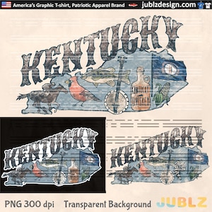 Kentucky Png, Kentucky State png, Kentucky Symbole, Kentucky Clipart, Sublimationsdesigns, Sublimationsdesign, Staatendesign, Zustandssymbole