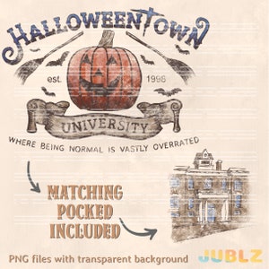 Halloween Town Universität Png, Halloween Town Png Sublimation, Halloweentown Datei-Download, Sublimationsdesign, Halloween Sublimation