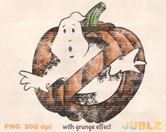 Ghost Pumpkin PNG: Retro 80s Movie Design (Digital Download)