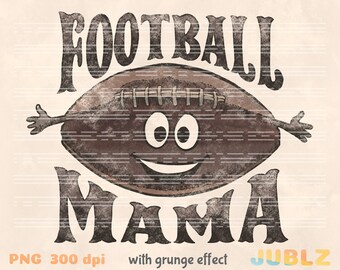 Fotbollsmamma PNG: Retro höstsublimeringsdesign (digital nedladdning)