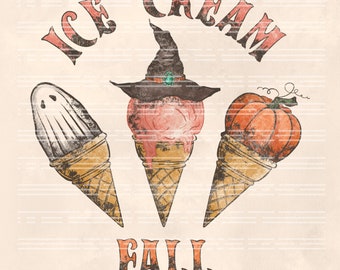 Funny Halloween Ghost PNG: Retro Fall Sublimation Print (Digital Download)