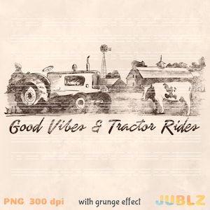 Traktor png, Farm Vibes Png, Ranchy Png, Druckvoller Png, digitaler Download, Sublimationsdesign, sofortiger digitaler Download, Design Png, Land Png