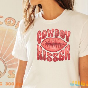 Western Cowboy Kisser PNG: Valentine Sublimation Design (Digital Download) image 4