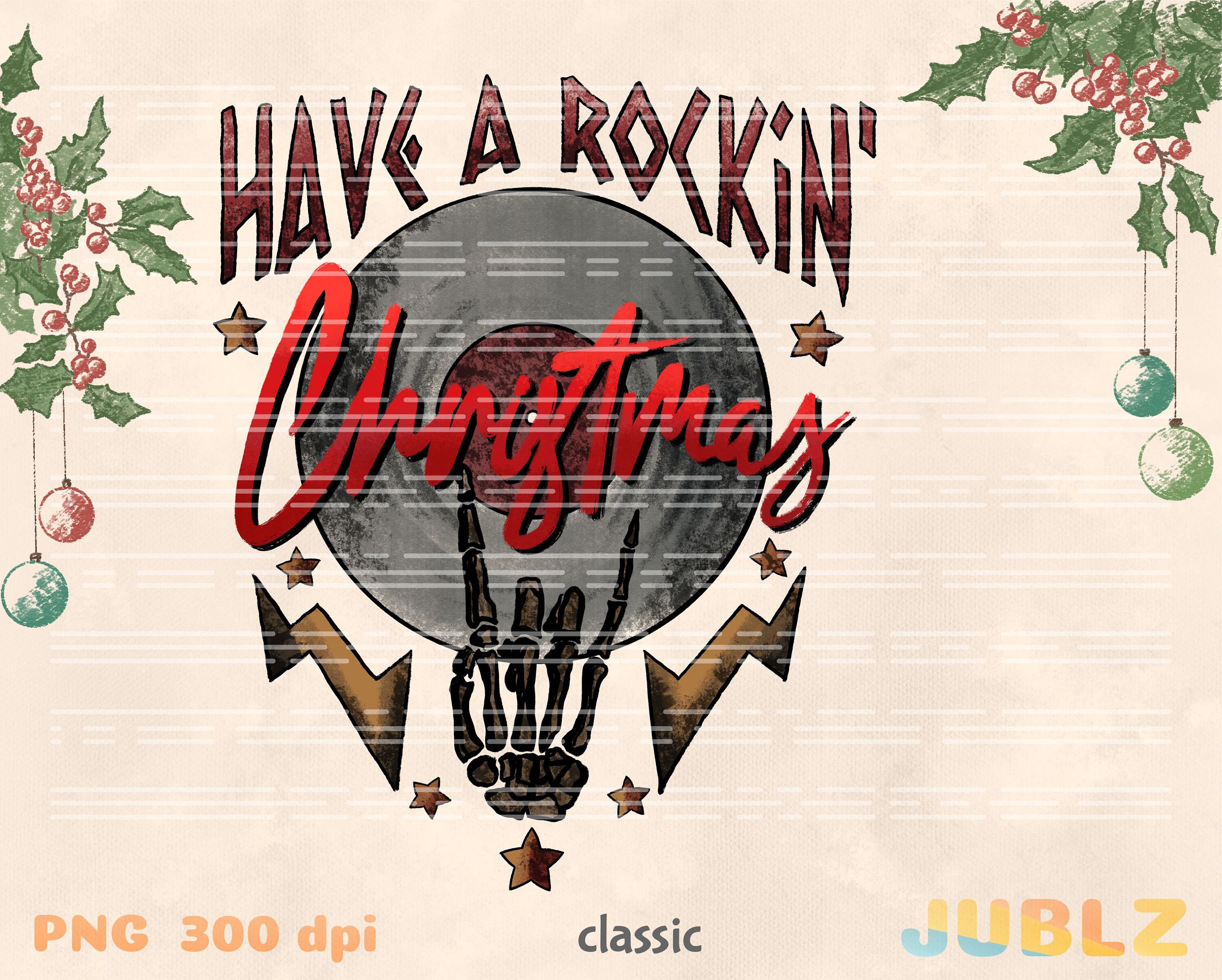 Have a Rockin' Christmas Png Sublimation Design Digital - Etsy