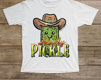 Howdy Pickle Cowboy PNG: Design a sublimazione western (download digitale)