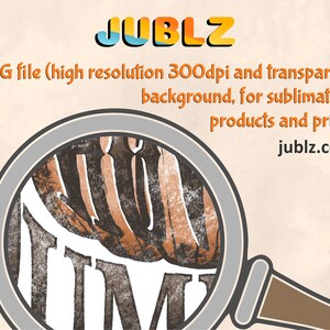May include: A close-up of a magnifying glass revealing the word "TIME" in a vintage, distressed font. The word is in shades of brown and orange, with a white background. The text "JUBLZ" is visible in the top left corner of the image.