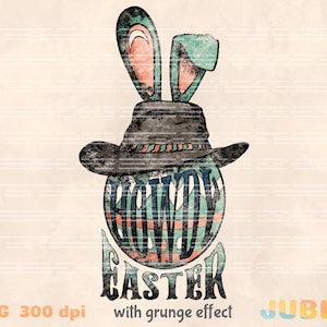 Howdy Easter Cowboy PNG: Western Holiday Sublimation (Digital Download)
