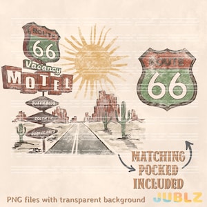 Route 66 motel PNG, Instant Digital Download, Boho Png Western Png Designs, Western sublimation, cactus png designs,road sign png,desert png