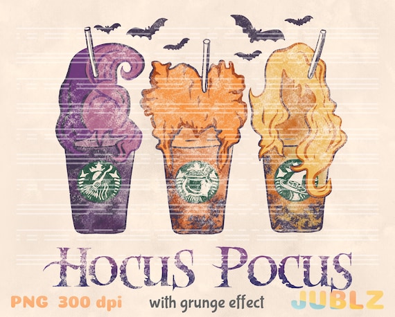 Hocus Pocus latte Png, Cute Png, Scary Png, Fall, Halloween Png, Horror,Coffee, Pumpkin Spice, Digital File, Sublimation Design, Hand Drawn
