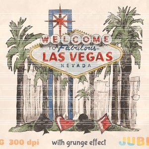 Letrero de Las Vegas PNG, Letrero de bienvenida al fabuloso Las Vegas, Archivo PNG de letrero vintage para sublimación, Sublimación PNG, Descarga de diseños