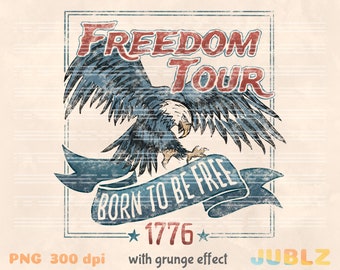 Retro America Eagle PNG: 4th of July Sublimation Design (Digital Download)