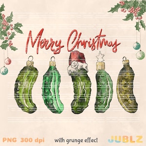 Décorations de Noël Png, téléchargement de conception numérique par sublimation, Noël concombre Png, Noël girly Png, Boho Png, joyeux Noël Png