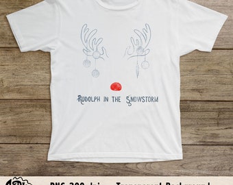 Ciervo navideño PNG: Diseño de sublimación de reno grunge (descarga digital)