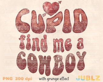 Cupido: Encuentra un vaquero PNG: San Valentín del oeste (Descarga digital)