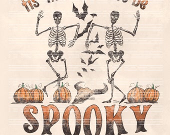 Halloween Skeleton PNG – Groovy Spooky Season Digital Clipart
