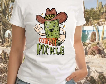 Pickle Cowboy Png, Pickle Png, Howdy Pickle Png, Western Png, Cetriolo Png, Design di sublimazione, Download istantaneo, Sublimazione del cowboy