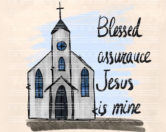 Iglesia Cristiana PNG: Diseño de Bendita Seguridad (Descarga Digital)