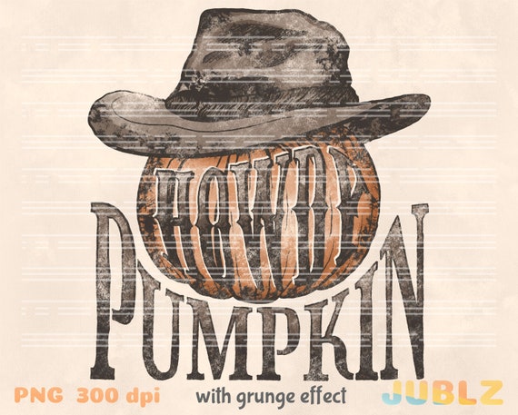 Howdy Pumpkin PNG: Western Fall Sublimation Design (Digital Download)
