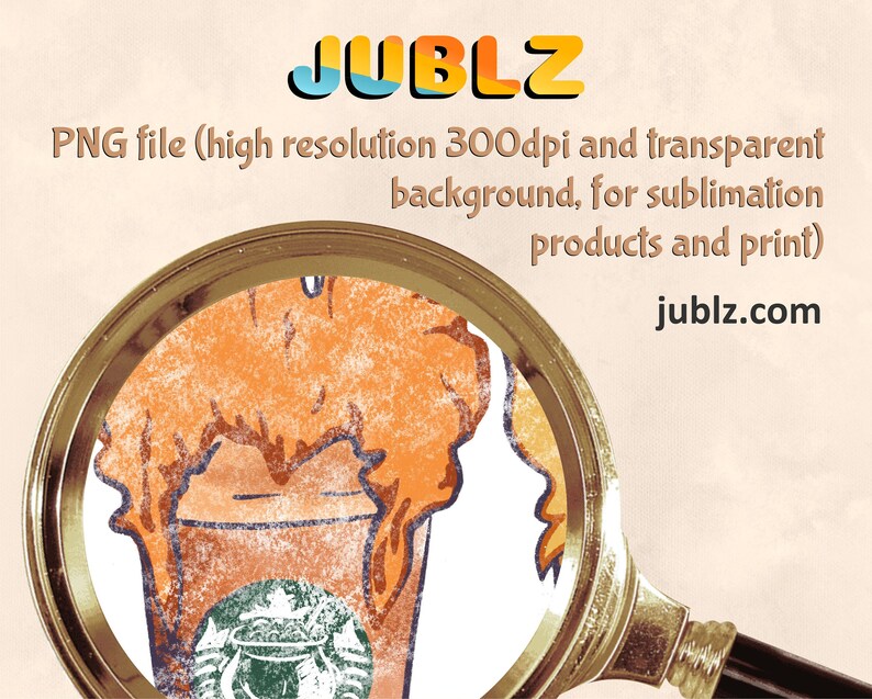 May include: A digital illustration of a coffee drink with whipped cream topping. The drink is in a brown cup with a green logo. The image has a vintage, distressed look.