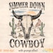 Simmer Down Cowboy PNG, Retro Sublimations, Cowgirl png, Rodeo Png, Retro png, Boho Png, Vintage Sublimation, Retro Sublimation 