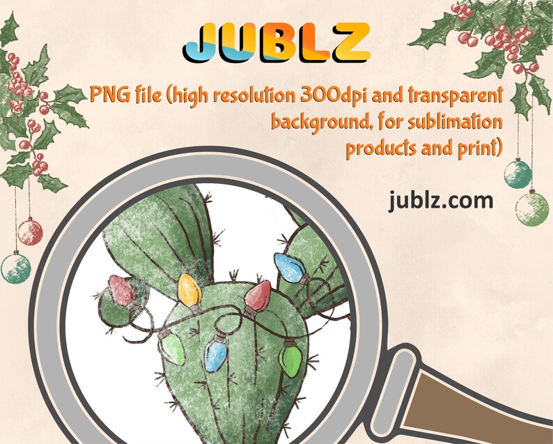 K&ouml;nnte beinhalten: Ein gr&uuml;ner Kaktus mit bunten Weihnachtslichtern, die um ihn herumgewickelt sind. Der Kaktus ist scharf gestellt und der Hintergrund ist verschwommen. Das Bild ist eine PNG-Datei mit transparentem Hintergrund.