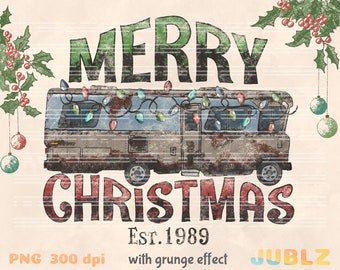 Griswold Christmas Camper PNG: Retro Movie Sublimation (Digital Download)